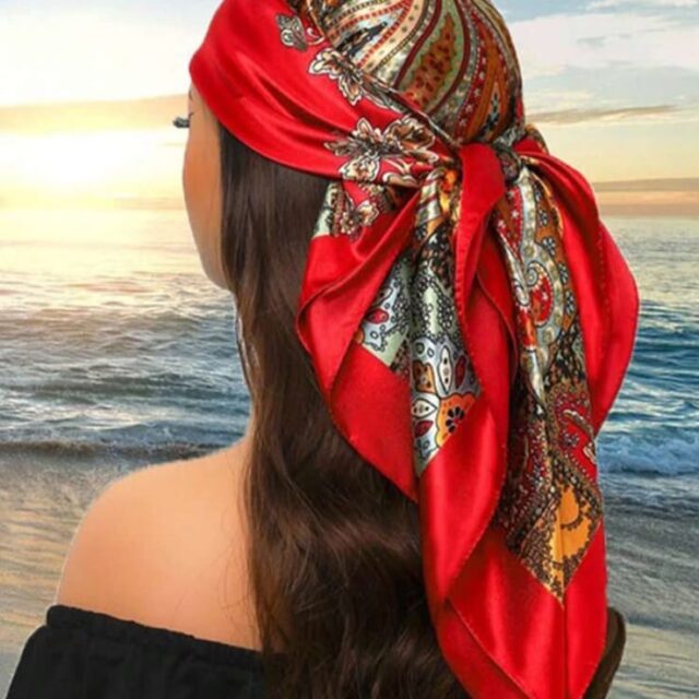 Pañoleta Paisley Roja Multicolor