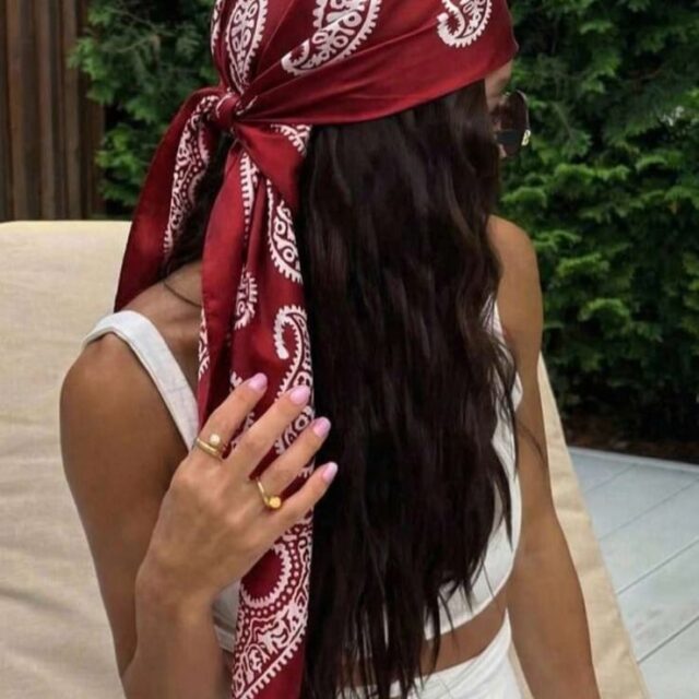 Pañoleta Paisley Vino Bandana